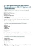 SDI Open Water Scuba Diver Exam Practice &NewLine;Questions & Answers 2026 &vert; 100 Questions with &NewLine;Detailed Rationales