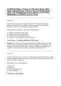 COMSAE Phase 1 Form 114 Practice Exam 2025&ndash;&NewLine;2026&colon; 100 Questions&comma; Correct Answers & Detailed &NewLine;Rationales &vert; COMLEX Level 1 Prep