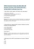 OMVIC Final Exam Practice Test 2025&ndash;2026&colon; 100 &NewLine;Questions & Answers with Detailed Rationales &vert; &NewLine;Verified OMVIC Certification Exam Prep