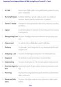 Comparing Clinical Judgment Models&colon; NCSBN&comma; Nursing Process&comma; Tanner&rsquo;s & Caputi &ndash; Study Guide 2026&sol;2027
