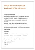 Indiana Primary Instructor Exam Questions With Correct Answers