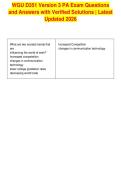 WGU D351 Version 3 PA Exam Questions&NewLine;and Answers with Verified Solutions &vert; Latest&NewLine;Updated 2026