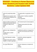 WGUD351 - Functions in Human Resources&NewLine;Exam Questions and Answers with Verified&NewLine;Solutions &vert; Latest Updated 2026