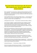 Texas State Portion Real Estate Exam with all Correct & 100&percnt; Verified Answers &vert;Actual Complete Update &vert;Already Graded A&plus;