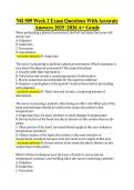 NR 509 Week 2 Exam Questions With Accurate &NewLine;Answers 2025 2026 A&plus; Grade 