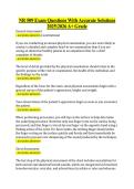 NR 509 Exam Questions With Accurate Solutions &NewLine;20252026 A&plus; Grade 
