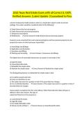 2026 Texas Real Estate Exam with all Correct & 100&percnt; Verified Answers &vert;Latest Update &vert;Guaranteed to Pass