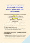 Alabama Boating Test &lpar;60 questions&rpar; &vert;Questions with 100&percnt; Verified Answers &vert; Newest Update 2026 &ndash; 2027 &lpar;Graded A&plus;&rpar;&NewLine;