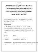 NYSED CST Technology Education &lpar;Field 077&sol;177&rpar; Exam QUESTIONS AND CORRECT ANSWERS LATEST UPDATE THIS YEAR prepares middle and high school technology education teacher candidates for the New York State Teacher Certification Examinations &lpar;NYSTCE&rpar;&period; Computer-