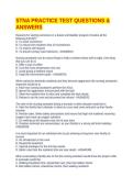 STNA PRACTICE TEST QUESTIONS & ANSWERS