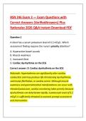 BSN 246 Exam 3 &mdash; Exam Questions with &NewLine;Correct Answers &lpar;VerifiedAnswers&rpar; Plus &NewLine;Rationales 2026 Q&A Instant Download PDF 