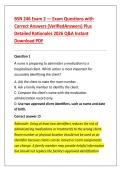 BSN 246 Exam 2 &mdash; Exam Questions with &NewLine;Correct Answers &lpar;VerifiedAnswers&rpar; Plus &NewLine;Detailed Rationales 2026 Q&A Instant &NewLine;Download PDF 
