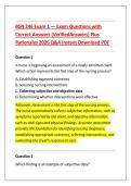 BSN 246 Exam 1 &mdash; Exam Questions with &NewLine;Correct Answers &lpar;VerifiedAnswers&rpar; Plus &NewLine;Rationales 2026 Q&A Instant Download PDF