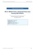 NR 511 Midterm Exam&colon; Advanced Primary Care&NewLine;Nursing 2026 UPDATE