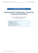 Chamberlain NR 511 Midterm Exam - Primary Care&NewLine;Practice Quiz 2026 UPDATE