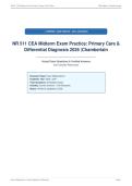 NR 511 CEA Midterm Exam Practice&colon; Primary Care &&NewLine;Differential Diagnosis 2026 &vert;Chamberlain