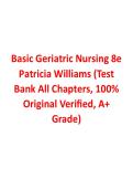 Test Bank for Basic Geriatric Nursing&comma; 8th Edition by Patricia A&period; Williams &vert; Questions & Answers&period;