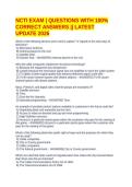 NCTI EXAM &vert; QUESTIONS WITH 100&percnt; CORRECT ANSWERS &vert;&vert; LATEST UPDATE 2026