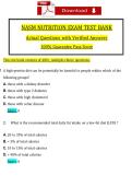 NASM Nutrition Exam Test Bank &vert; Practice Questions & Answers&NewLine;&NewLine;