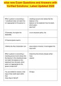 wise new Exam Questions and Answers with&NewLine;Verified Solutions &vert; Latest Updated 2026