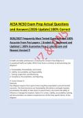 ACSA NCSO Exam Prep Actual Question  and Answers&vert;Update&vert;100&percnt; Correct Frequently Most Tested Questions and 100&percnt;&NewLine;Accurate From Past papers &vert; Graded A&plus; &comma; Reviewed and&NewLine;Updated &vert; 100&percnt; Guarantee Pass &vert; Latest Exam and&NewLine;Newest Version&excl;&excl;&excl;2026&sol;2027&rpar; FORM A&comma; FORM