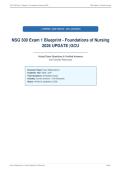 NSG 300 Exam 1 Blueprint - Foundations of Nursing&NewLine;2026 UPDATE &vert;GCU
