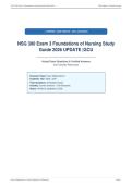 NSG 300 Exam 3 Foundations of Nursing Study&NewLine;Guide 2026 UPDATE &vert;GCU