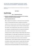 WGU D078 TASK 1 BUSINESS ENVIRONMENT APPLICATIONS I&colon; BUSINESS STRUCTURES AND LEGAL ENVIRONMENT - ORGANIZATIONAL STRUCTURE