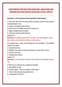 AANP PMHNP CERTIFICATION EXAM 400&plus; QUESTIONS AND ANSWERS WITH RATIONALES 2026&sol;2027 LATEST UPDATE 