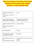 Wise Up&comma; Wisdom in Proverbs&colon; Final Exam&NewLine;Questions and Answers with Verified&NewLine;Solutions &vert; Latest Updated 2026