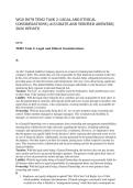 WGU D078 TEM2 TASK 2&colon; LEGAL AND ETHICAL CONSIDERATIONS &vert; ACCURATE AND VERIFIED ANSWERS&vert; 2026 UPDATE