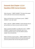 Economic Quiz Chapter 1&comma;2&comma;3&comma;4 Questions With Correct Answers