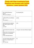 Combo with Wise investments Exam&NewLine;Questions and Answers with Verified&NewLine;Solutions &vert; Latest Updated 2026
