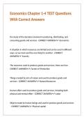 Economics Chapter 1-4 TEST Questions With Correct Answers&period;