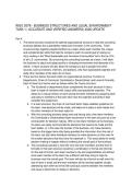 WGU D078 - BUSINESS STRUCTURES AND LEGAL ENVIRONMENT TASK 1 &vert; ACCURATE AND VERIFIED ANSWERS&vert; 2026 UPDATE