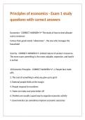 Principles of economics - Exam 1 study questions with correct answers&period;