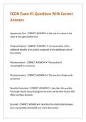 ECON Exam -1 Questions With Correct Answers&period;