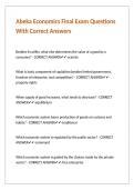 Abeka Economics Final Exam Questions With Correct Answers