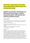 APEA 3P Exam Complete Question And Certified&NewLine;Answer With Rationales For Better Grades A&plus; Pass&NewLine;Guaranteed By Acemarket 2026&sol;2027&rpar; FORM A&comma; FORM B&comma; FORM C & RETAKES MOST TESTED QUESTIONS & PAST PAPERS TEST BANK QUESTIONS AND CORRECT DETAILED ANSWERS WITH R