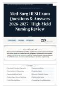Med-Surg HESI Exam Questions & Answers 2026&sol;2027 High-Yield Nursing Review