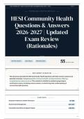 HESI Community Health Questions & Answers 2026-2027 Updated Exam Review &lpar;Rationales&rpar;