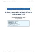 NH N480 Exam 1 &ndash; Advanced Medical Surgical&NewLine;Nursing 2026 UPDATE