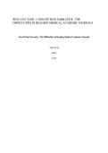WGU C455 TASK 1&colon; NON-FICTION NARRATIVE&colon; THE DIFFICULTIES IN READING MEDICAL ACADEMIC JOURNALS
