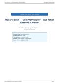NSG 318 Exam 3 &ndash; GCU Pharmacology &ndash; 2026 Actual&NewLine;Questions & Answers