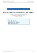 NSG 318 Exam 1 - GCU Pharmacology 2026 UPDATE