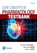 Test bank for Core Concepts in Pharmacology 5th Edition Leland Holland & Michael Adams &vert; All Chapters 1&ndash;38 covered&period;
