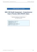 NSG 3160 Health Assessment - Comprehensive&NewLine;Exam 4 Practice 2026 UPDATE &vert;Galen