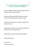 week 6 peripheral vascular system Questions and Answers with Solutions UPDATED&excl;&excl;&excl;&period;