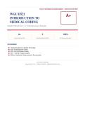WGU D521 INTRODUCTION TO MEDICAL CODING EXAM Actual Exam 2026&sol;2027 &ndash; Complete Exam-Style Questions &vert; Detailed Rationales &ndash; Pass Guaranteed &ndash; A&plus; Graded