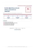 PATH 1000 FINAL EXAM 8-12 Actual Exam 2026&sol;2027 &ndash; Complete Exam-Style Questions &vert; 100&percnt; Verified &ndash; Pass Guaranteed &ndash; A&plus; Graded